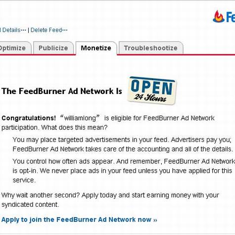 Feedburner Ad Networksʹָ